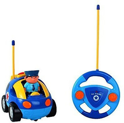 

Liberty Imports Cartoon R/C Police Car Radio Control For Toddlers(Blue)