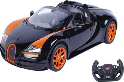 Toyhouse Radio Remote Control 1:14 Bugatti Veyron 16.4 Grand Sport Vitesse RC Scale Model Car(Black)