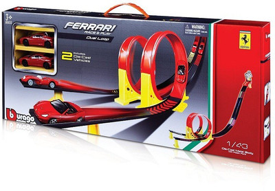 

Bburago 1:43 Ferrari Race & Play Dual Loop Set(Multicolor)