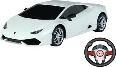 

Toy House Officially Licensed 1:24 Lamborghini Huracan LP610-4 Rechargeable car with Gravity sensor steering Remote, White(White)