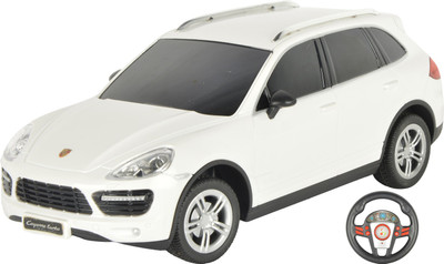 

Toy House Officially Licensed 1:24 Porsche Cayenne Rechargeable car with Gravity sensor steering Remote, White(White)