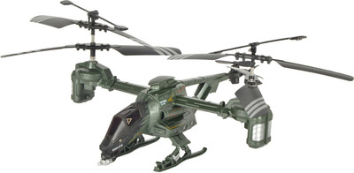 Toy House 2.4GHz 4.5 channel battle Heli & Dronescopter with 2 Axis Gyroscope and lights, green (Green)(Green)