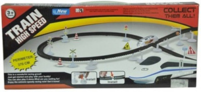 

Toyoz Metro Train With Flyover (Perimeter 370 cm)(Peach, Chic White), Chic white;peach