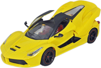 

Babysid Collections Dangling Remote Control Yellow Ferrari with Door & Boot Open Control(Multicolor)