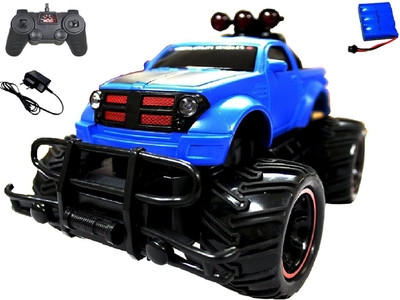 MousePotato 1:16 Hummer Rock Crawler Monster Truck Racing Car Rechargeable (Blue)(Blue)