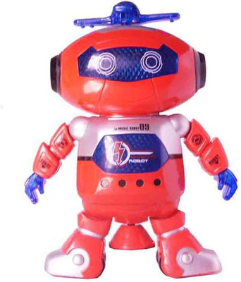 Adraxx 360 Degree Dancing Robot With Light And Music(Red)