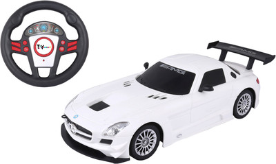 

Toy House Officially Licensed 1:24 Mercedes SLS AMG GT3 with small steering RC Car, White(White)