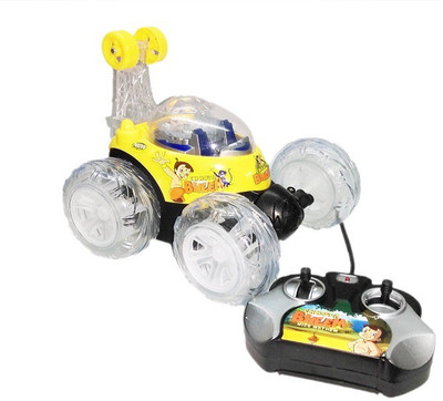 

Flying Toyszer Rechargeable 360 Degree Rotating Remote Control Stunt Car(Yellow)