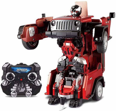 

Gift World One-key Transform Car to Robot Hummer Car(Red)