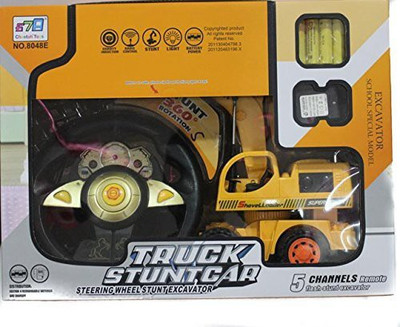 

RVOLD 5 Channel Jcb Truck Remote Stunt Excavator With Steering Wheel Control(Multicolor)