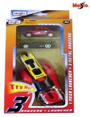 

Maisto Race Launcher + 3 Metal cars(Multicolor)