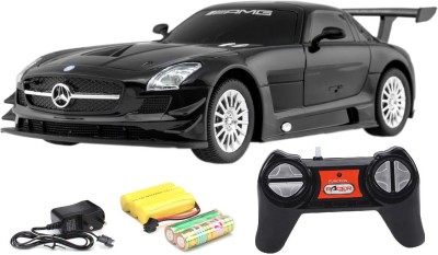 

Flipzon RC Mercedes Benz SLS AMG 1:24 Rechargeable Toy Car(Black)