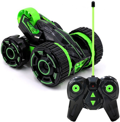 

Building Mart 30 KM/H High Speed Shock Absorbing 5-Wheeled 6CH 2-sided 360° Rotating RC Tumbling Stunt Car With LED Lights(Green)