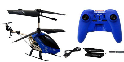 

ToysBuggy SJ2001 3 Channel 9 Inch Long Remote Control Helicopter with GYRO(Blue)
