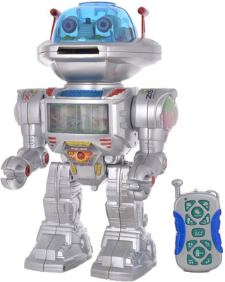 

Fantasy India Intelligent Remote Control Toy Robot With Light Music & Screen(Silver)