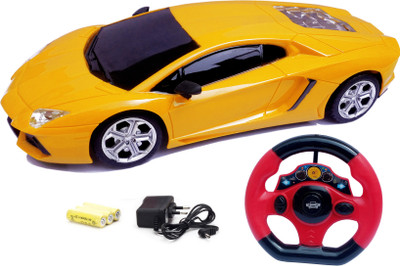

Flipzon RC Jackman 1:18 Lamborghini Style Racing Rechargeable Car With Radio Control Steering (Yellow)(Yellow)
