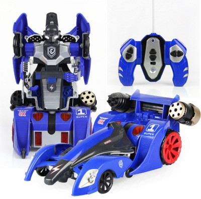 

Toys Bhoomi Missile Launching Twist & Shoot Transforming RC Robot Car(Blue)