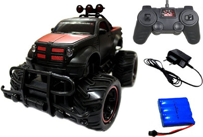 

MousePotato 1:16 Hummer Rock Crawler Monster Truck Racing Car Rechargeable (Black&Red)(Red)