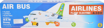 

DK-ESTORE Airline Flash Electric A380 Airbus (White)(Multicolor)