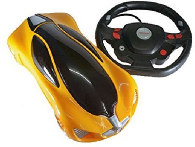 Comfort Living 1:18 Remote Control Ferrari Car with Opening Doors and Race, Brake Paddle Control(Yellow)