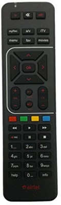 Airtel Remote Controller Radhikacomnet  DTH Remote Control Works With Your TV Also Airtel Digital TV Remote Controller(Black)