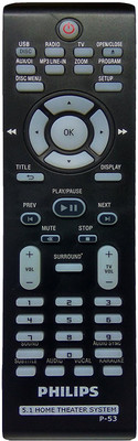 

Fox PHILPS HOME THEATER 5.1 Remote Controller(Black)