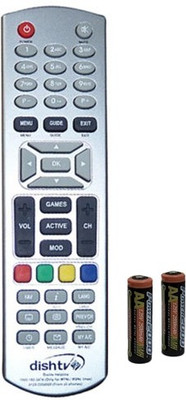 Dish TV ORIGINAL which comes with Setop box Dish Tv Setop Box Remote Controller(Silver)