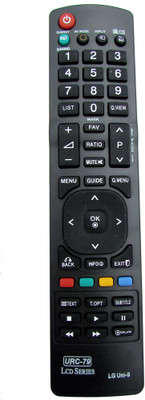 

Indiashopers Compatible For LG Universal-9 LCD URC-79 Remote Controller(Black)