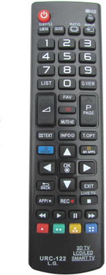 

Indiashopers Compatible For LG 3d/lcd/led/smart TV URC-122 Remote Controller(Black)
