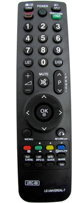 

Indiashopers Compatible For LG Universal-7 LCD URC-69 Remote Controller(Black)