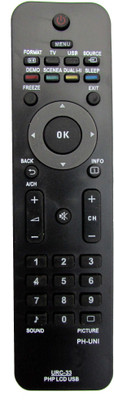 

Indiashopers Compatible For PHILIPS LCD URC-33 Remote Controller(Black)