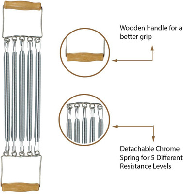 Strauss Chest Expander With 5 Springs Resistance Tube