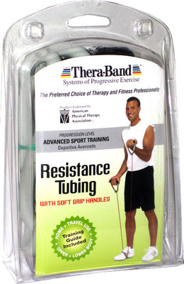 

Thera-Band Professional with Soft Grip Handles Resistance Tube(Silver)