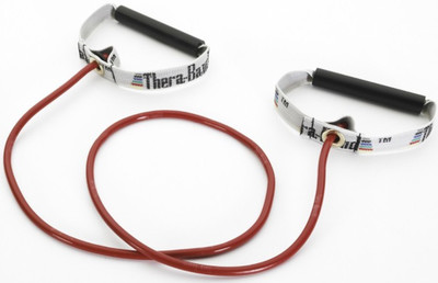 Thera-Band Profesional PVC Handle Resistance Tube(Red)