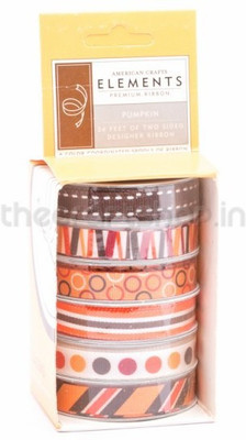 

American Crafts 8736 Multicolor Satin Ribbon(Pack of 6)