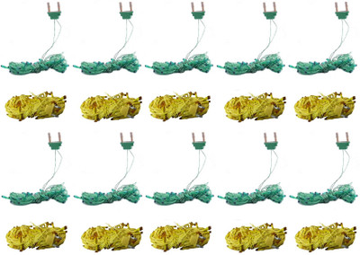 

Home Delight 157 inch Yellow, Green Rice Lights(Pack of 20)