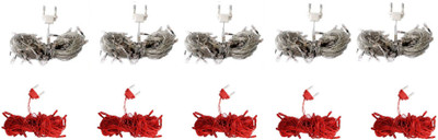 

Home Delight 157 inch White, Red Rice Lights(Pack of 10)