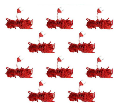 

IMPROVHOME 130 inch Red Rice Lights(Pack of 10)