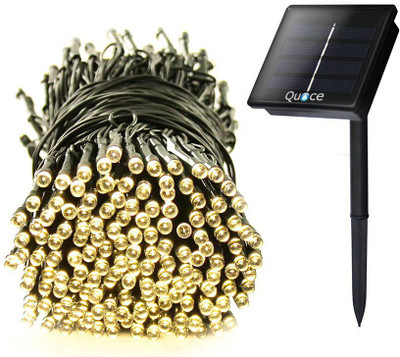 QUACE 100 LEDs 0.25 m Yellow Flickering String Rice Lights(Pack of 1)