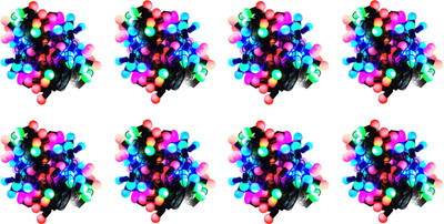 

IMPROVHOME 196 inch Multicolor Rice Lights(Pack of 8)