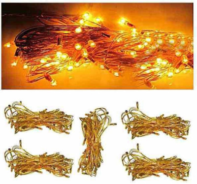 

Toygully 130 inch Gold Rice Lights(Pack of 5)