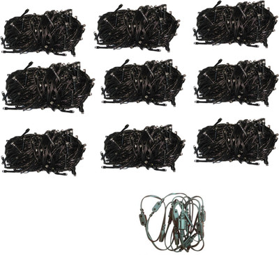 

Golddust 156 inch Black Rice Lights(Pack of 9)
