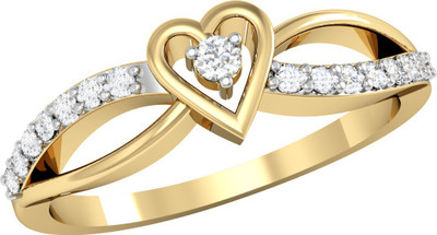 

Vachya Glory 14kt Diamond Yellow Gold ring(Yellow Gold Plated)