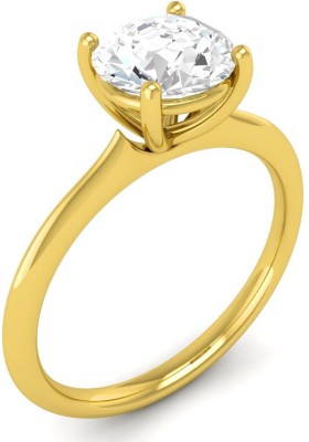 

Parshva Diam Sterling Silver Cubic Zirconia Gold-plated Plated Ring, Yellow