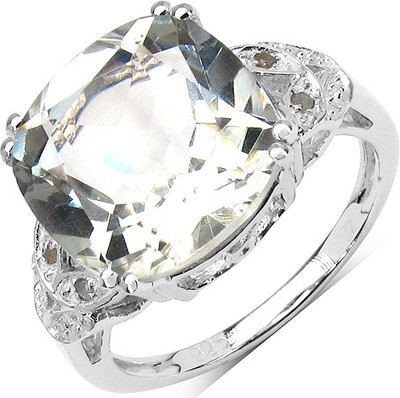 

Johareez Sterling Silver Amethyst Sterling Silver Plated Ring, Green