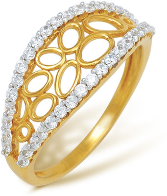 5% OFF on Nishtaa 22kt Cubic Zirconia Yellow Gold ring