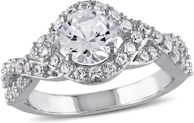 

Kiara Jewellery Silver Cubic Zirconia Rhodium Plated Ring