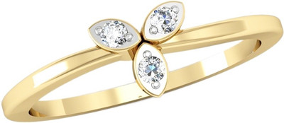 

Kataria Jewellers The Karoline American Diamond 92.5 BIS Hallmarked Silver Ring, Yellow