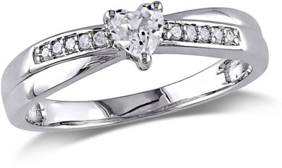 

Kiara Jewellery Silver Cubic Zirconia Rhodium Plated Ring