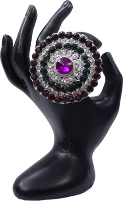 

Shree Bhawani Art Jewellery Zinc Ring, Purple;green